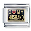 Golden I Heart My Husband Italian Charm