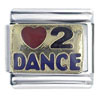 Heart Love 2 Dance Italian Charm