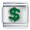 Green Dollar Sign Italian Charm