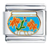 Gold Fish And Plant Italian Charm