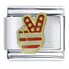 Peace Hand Italian Charm