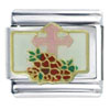Cross Flower Italian Charm