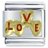 Gold Love  Hearts  Italian Charm