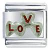 Silver Love  Hearts  Italian Charm