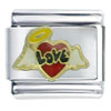 Winged Love Heart Italian Charm