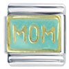 Topaz Blue  Mom  Italian Charm