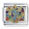 Stained Glass Window Cross Italian Charm