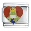 Frog Prince Heart Italian Charm