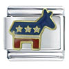  Patriotic  Donkey Italian Charm