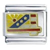 Usa Flag 4th Of July Ruby Color Italian Charm