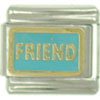 Friend Aqua Italian Charm