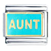 Aqua Blue Aunt Italian Charm