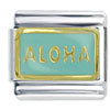 Hawaii Aloha Aqua Italian Charm