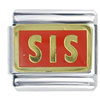  Sis  Orange Italian Charm