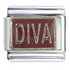 Golden Red Diva Italian Charm