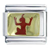 Gold Plated Native American Italian Charm