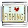 I Heart Fishing Italian Charm