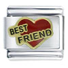Best Friend Heart Of Love Italian Charm