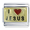 I Heart Jesus Golden Italian Charm