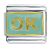 Ok Aqua Blue Italian Charm