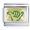 Hang Loose Green Italian Charm