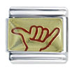 Hang Loose Red Italian Charm