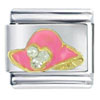  Rhinestone  Hat  Pink  Italian Charm