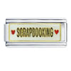 Heart Scrapbooking White Italian Charm