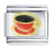 Coffe Cup Orange  Italian  Charm