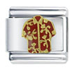Hawaiian Shirt  Red   Italian   Charm 