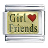 Girl Friends Heart Italian Charm