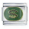 Dollar Sign Green Italian Charm
