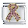 More In Store - Breast Cancer Ribbon Sparkle Italian Charm