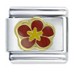 Plumeria Flower  Red   Italian   Charm 
