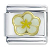 Plumeria Flower White Italian Charm