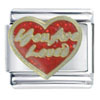You Are Loved  Heart   Italian   Charm 