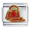 Orange Handbag And Gloves  Italian   Charm 