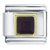 January Birthstone Square Italian Charm
