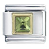 Italian Charms - August Birthstone Square Italian Charm