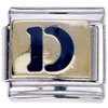 Letter D Golden Italian Charm Bracelets Laser