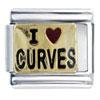I Love Curves  Gold   Italian   Charm 
