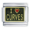 I Heart Curves Black Italian Charm