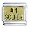 Number  One  Golfer Italian Charm