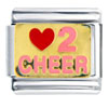 Gold Plated Love 2 Cheer Italian Charm