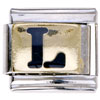 Letter L Golden Italian Charm Bracelets Laser