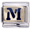Letter M Golden  Italian   Charm   Bracelets  Laser