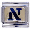 Letter N Golden Italian Charm Bracelets Laser
