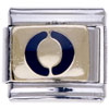 Letter O Golden  Italian  Charm  Bracelets  Laser