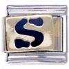 Letter S Golden Italian Charm Bracelets Laser