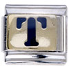 Letter T Golden Italian Charm Bracelets Laser Italian Charm